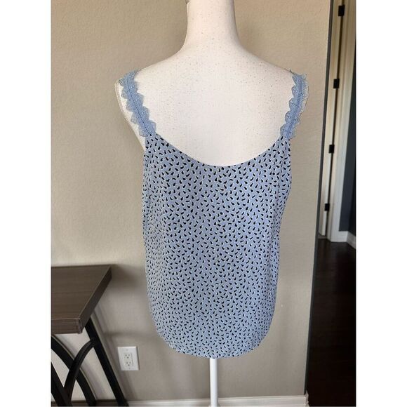 Nordstrom Baby Blue Patterned Tank Lace Straps size Medium - Picture 2 of 6